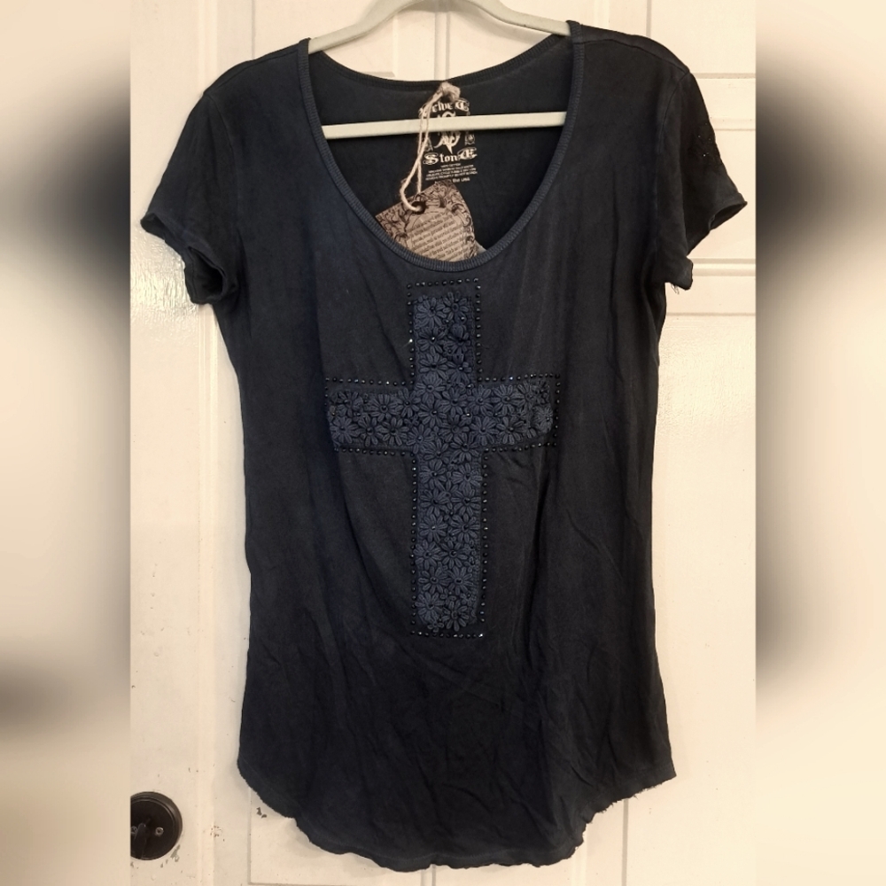 NWT Velvet Stone L Dark Blue